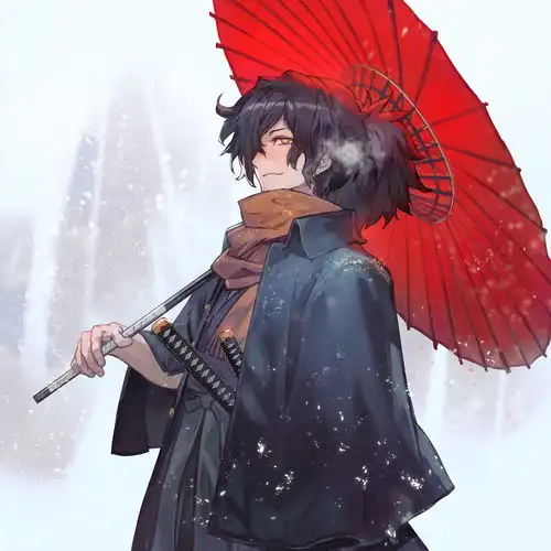高颜值日本武士插画壁纸,满屏的少年气啊
