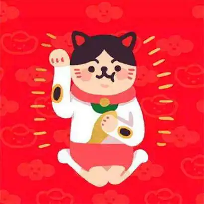 微信招财猫图片头像2020会带来好运的微信头像
