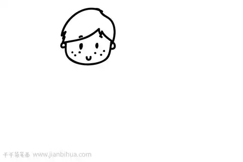 两个小朋友简笔画步骤图
