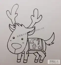 圣诞鹿简笔画教程
