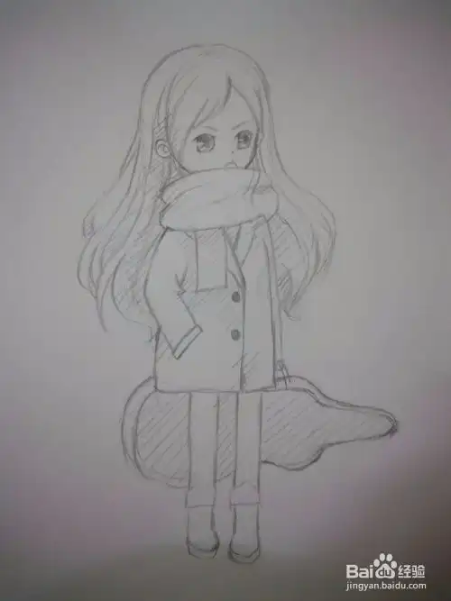 如何画一个提着小提琴的动漫少女
