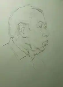 素描技法素描桃桃来教你老人头像素描教程步骤图
