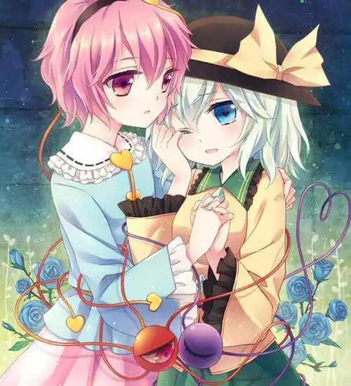 动漫头像好闺蜜系列,开心的事情就是喜欢与你分享,这感觉真好
