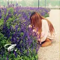 花环女孩背影图片
