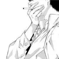 手绘头像男生抽烟黑白微信头像图片大全
