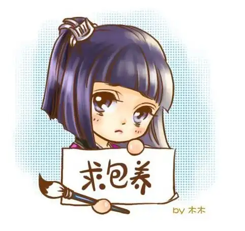 就没有卡通头像女生可爱萌在箱子的带字,字是我包养你
