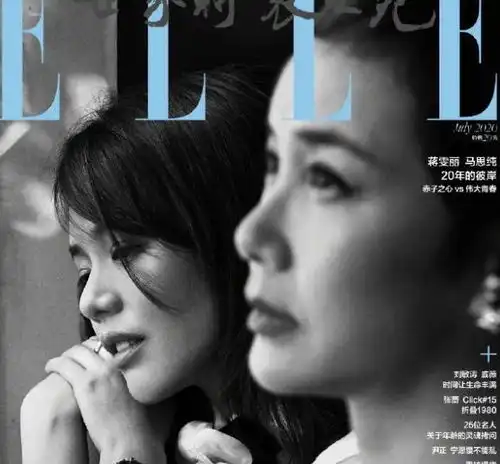 马思纯和小姨蒋雯丽拍封面,表现力高下立见,资历沉淀很重要
