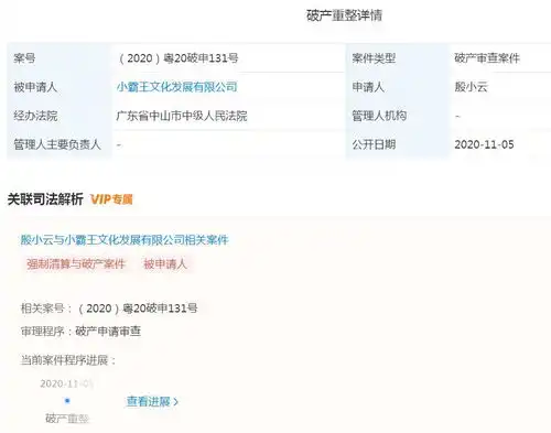成龙代言过的小霸王被申请破产法定代表人已被限制高消费
