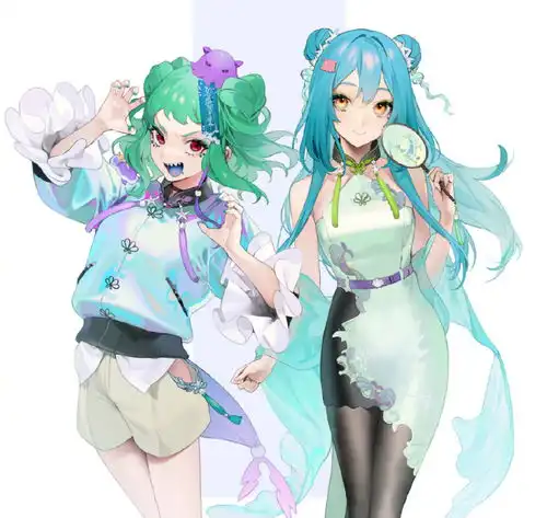 画师笔下的粉色系小姐姐太可爱了,还有一点危险的感觉,我爱了
