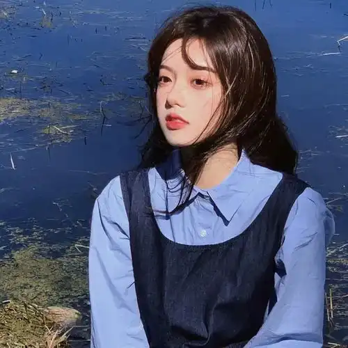 蓝色物语,女生头像
