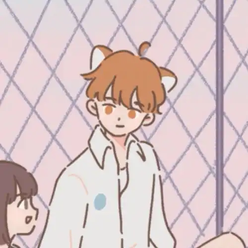 治愈画风手绘情侣头像
