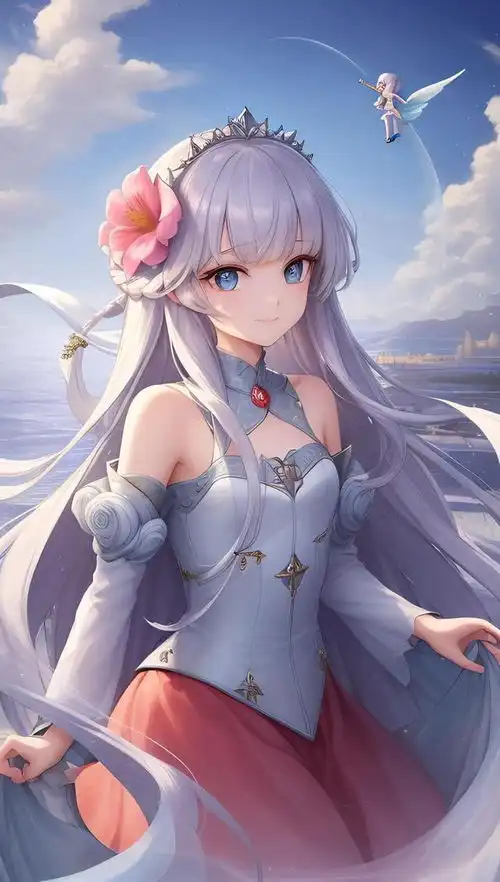 二次元动漫女生,花海女神
