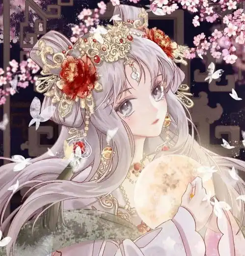绝美古风女头从来风花雪月动人千里雨霁水天难分
