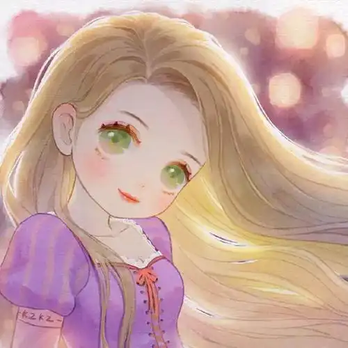 手绘迪士尼公主头像,美哭了
