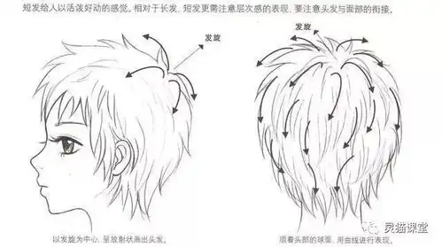 绘画漫画角色基础教程,男生女生各类发型的画法
