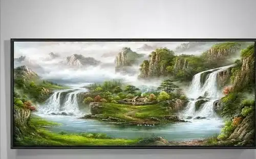 装修的您咱家挂什么山水画好招财聚福的聚宝盆不错
