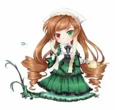 求蔷薇少女翠星石的萌图用来作头像
