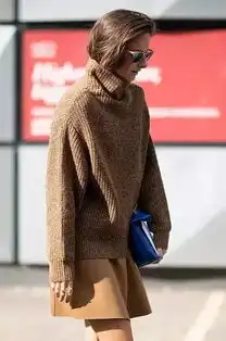 5个高领毛衣的搭配公式让你告别土肥圆
