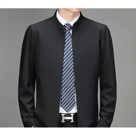洋湖轩榭新款男士夹克外套立领商务休闲中老年男装休闲夹克男士父亲装衣服
