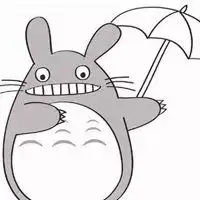 龙猫下雨打伞头像微信头像图片大全
