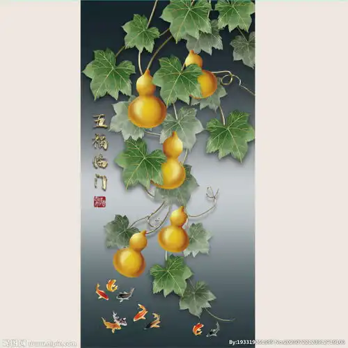 葫芦装饰画设计图psd分层素材
