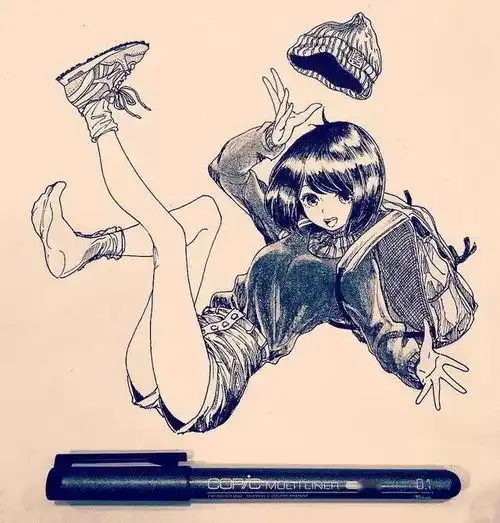 50张精彩动漫线稿图线条飘逸细腻新手临摹好素材
