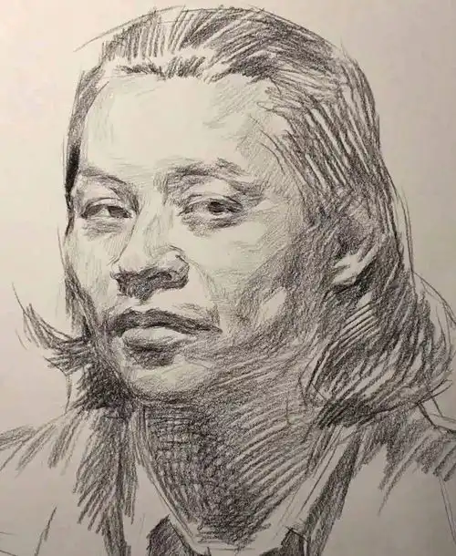 传奇绘画课堂回顾第二七五集朱传奇教你画忧郁狂野气质男中年素描头像
