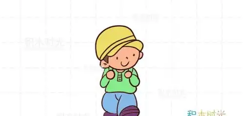 男孩简笔画教程,画男孩简笔画,积木时光简笔画

