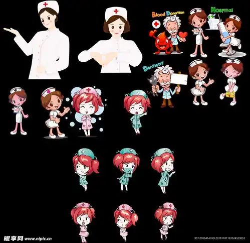 卡通护士设计图psd分层素材psd分层素材

