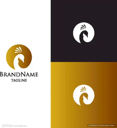 孔雀logo设计图logo设计
