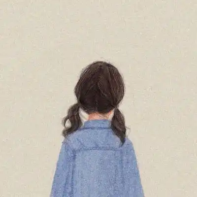 好看的动漫少女背影头像合适女生的微信头像图片
