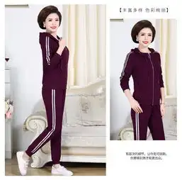 中老年妈妈秋装运动服套装40岁50中年人女装春秋洋气外套2019新款
