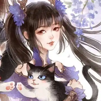 动漫女生古风唯美头像
