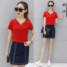 女式黑色t恤短袖v领
