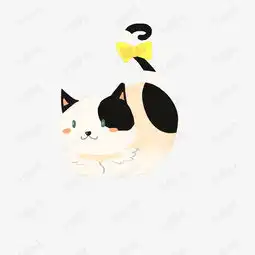 漂亮的奶牛猫手绘插画素材图片免费下载高清psd千库网图片编号11527178
